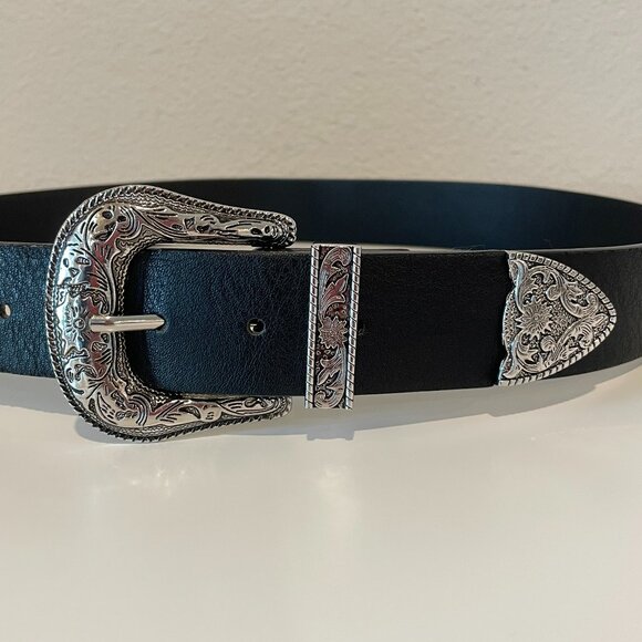 No Boundaries Accessories - No Boundaries Women's Black Western Belt sz L